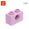 125Pcs/lot 3700 1x2 1 Hole Constructing Blocks MOC DIY Accessories Compatible With Bricks Children Toys Gift Box