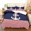 Nautical Anchor Pattern Duvet Cover Set Bedding For Aldult Kids Bed Set Game Quilt Cover Comforter Cover Bedding Set
