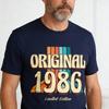 Original 1986 Limitierte Auflage T-Shirt Retro-Stil Unisex Freizeitkleidung Vintage Herren Geburtstagsgeschenke und Jubiläumsfeiern T-Shirt