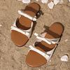 N Nü Age Reduction Bow Flat Slippers Summer Fashion Casual Lightweight Outdoor Sandals