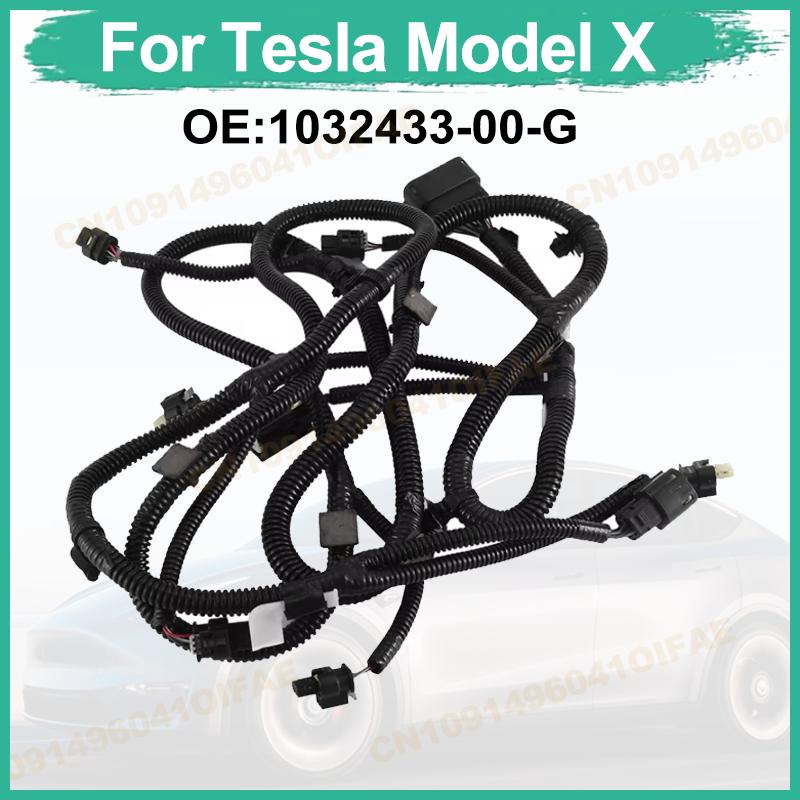 Front Bumper Sensor Harness For Tesla Model X 2016-2019 Reversing Radar Pdc Parking  Electric Eye Wiring Assembly 1032433-00-G