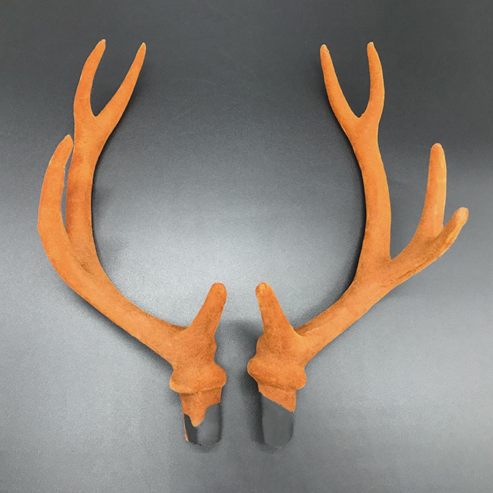 Simulation Antlers Headwear Headband Flocking Artificial Sika Deer Antlers DIY Christmas Party Supplies Halloween Props
