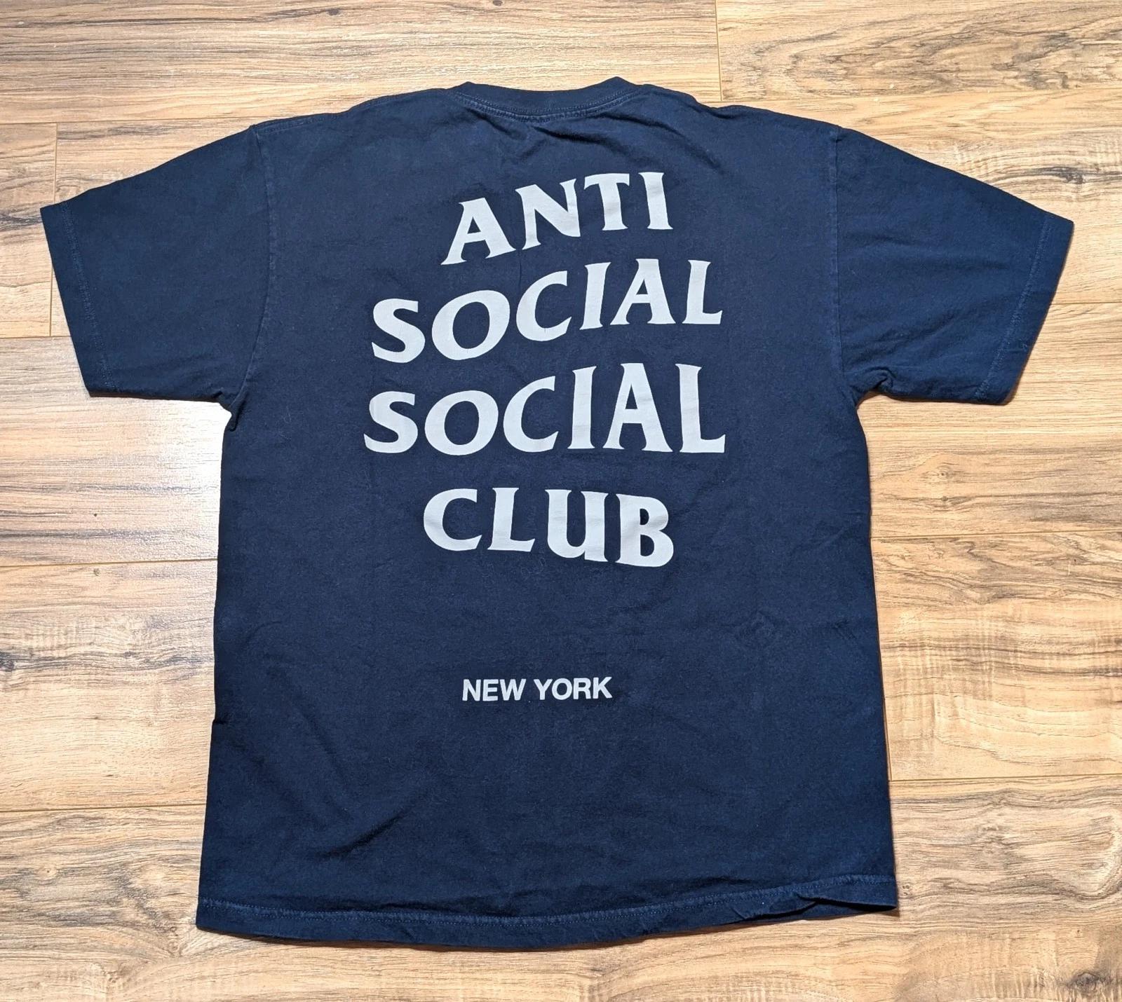 Anti Social Social Club Unisex T-Shirt LARGE Black New York Tee S