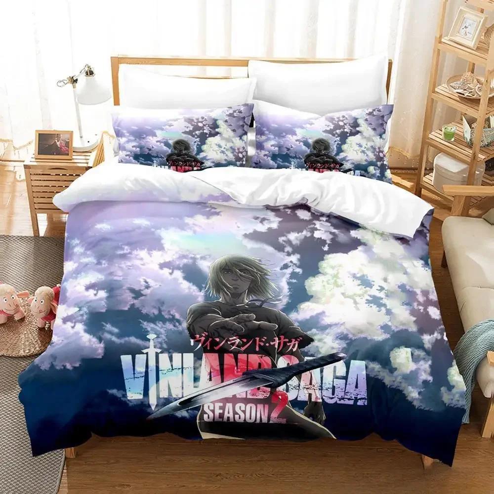 3D Print Anime Vinland Saga Beddengoed Set Eenpersoons Twin Volledig Queen King Maat Bed Set Volwassene Kind Slaapkamer Dekbedovertrek Sets Hometextiel