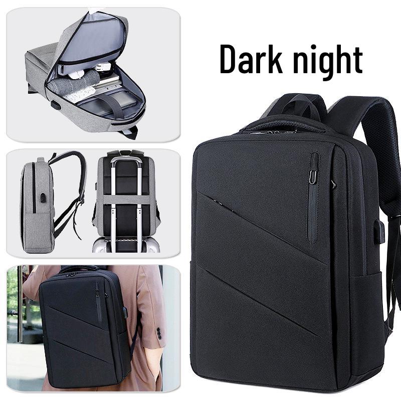 

Men s Large Capacity Waterproof Business Backpack - 16.1 Inch Double Shoulder Travel Bag 16.1 inch