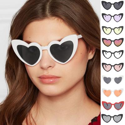 Heart Shaped Sunglasses Women Cat Eye Female Sun Glasses Brand Retro Love Black White Eyewear Men Shade UV400