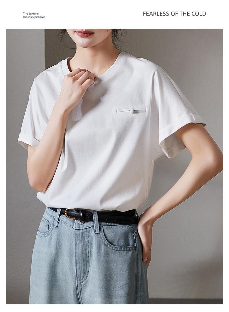 Pure Cotton Short-sleeved T-shirt for Women