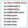 20mm Leather Replacement Wrist Band For COROS APEX 42mm APEX 2 Strap Watchband COROS APEX 2 PACE 2 For SUunto 3 Fitness Bracelet