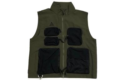 ACG Vests Men's Green Stand Collar Moderate Other CW0836-325