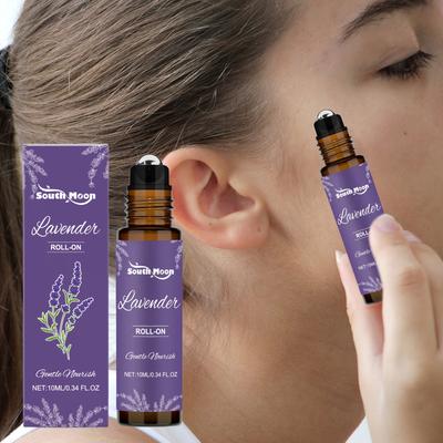 Lavender Fragrance Essential Oil Roller Bottle, Refreshing and Portable Plant Body Care Fragrance Ball Enriched with Niacinamide & Centella Asiatica