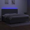 Maison Exclusive - Sommier à lattes de lit et matelas et LED Gris foncé 200x200 cm