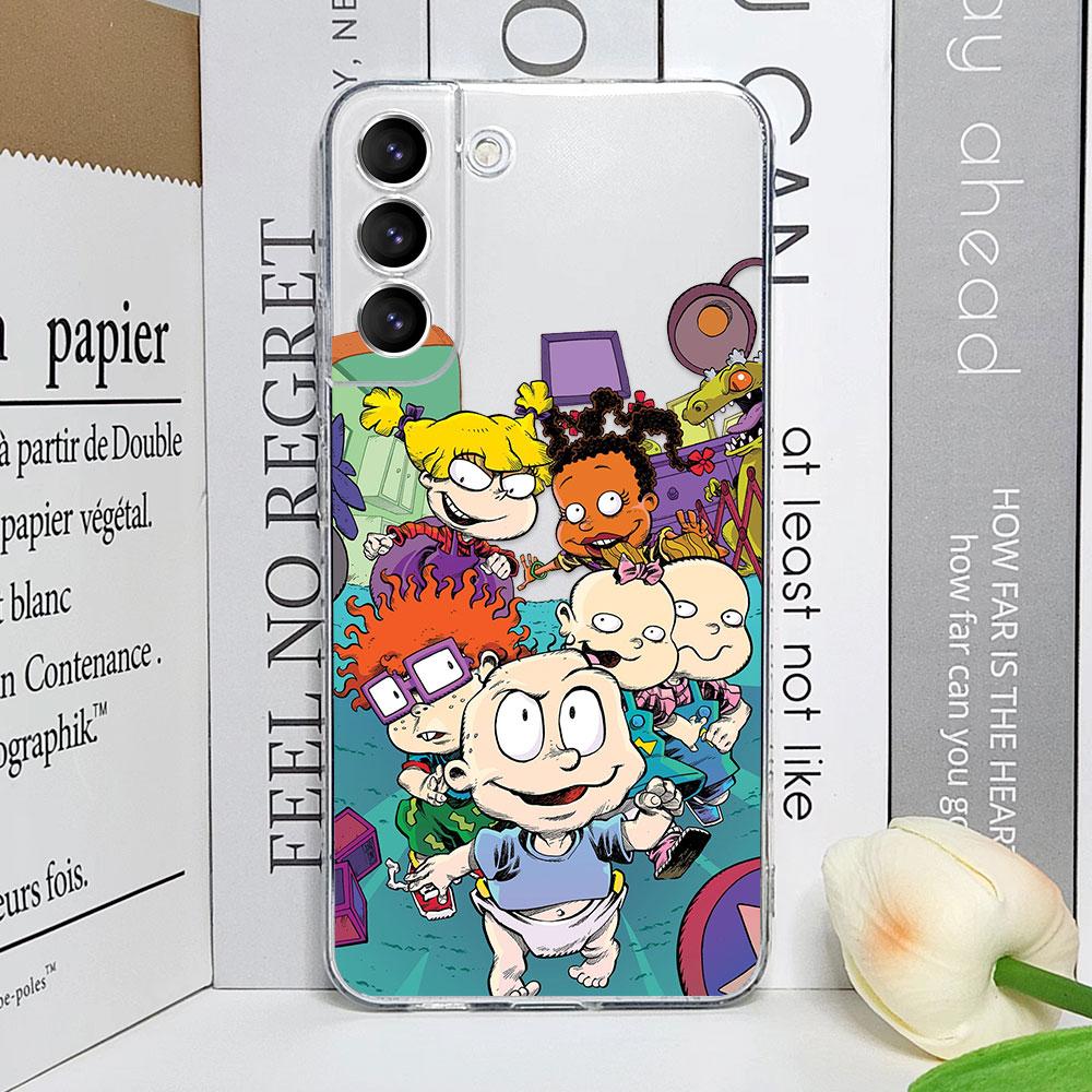 Cartoon Lustig R-Rugrats Handyhülle für Samsung Galaxy S25 S24 S23 Ultra S22 Plus S21 S23 FE Transparent Weiche Hüllen Fundas Coque