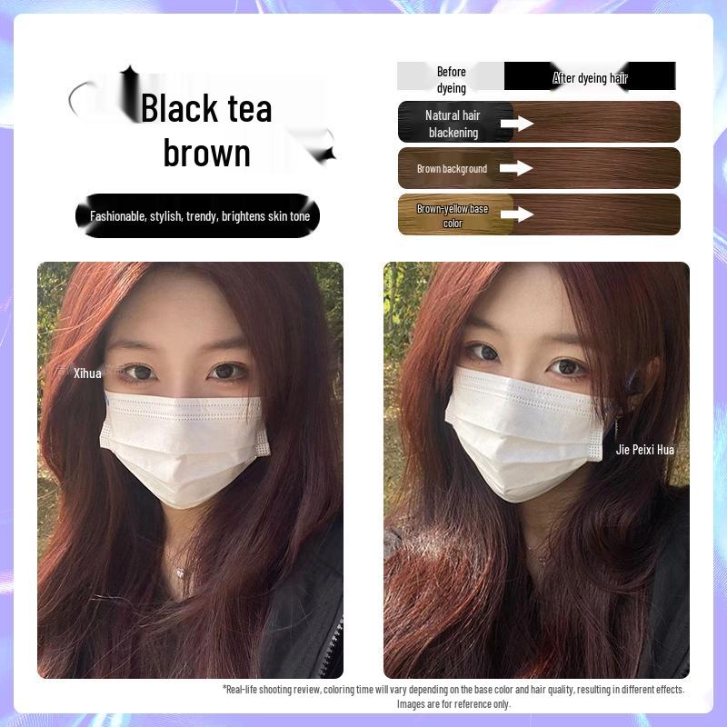 

Фарба для волосся Лічі Браун - Рослинний крем для домашнього використання, підходить для чоловіків та жінок, популярний колір 2026 року. 3 boxes, includes dye tools + 3 hair masks