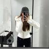 American pink fur collar hooded short cotton coat women's winter new slim fit thickened warm bread clothes cotton coat