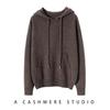 Women's Hooded Cashmere Sweater - 2026 Autumn/Winter, Warm Base Layer, Gentle Style, Loose Fit, Solid Color