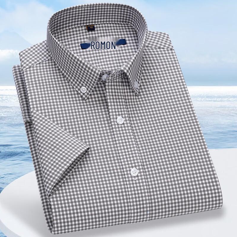 

Romon Men s Short-Sleeve Business Shirt 43