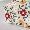1pcs Floral Embroidered Fabric Tissue Box Decorative Desktop Tissue Organizer for Home Bedroom & Living Room
