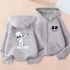 Modischer Herbst Winter Langarm Lustiger Cartoon Aufdruck Hoodie Bequemer Warmer Pullover Sportlich Lässig Kinder Reißverschluss Jacke Hoodie