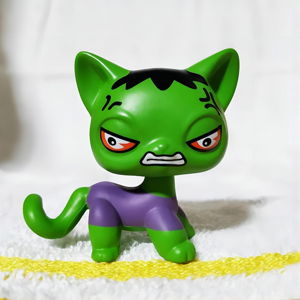 Raro Negozio di Animali lps Action Figure Stand Giocattolo Gatto Pelo Corto Vecchio Cane Originale Bassotto Pastore Alano