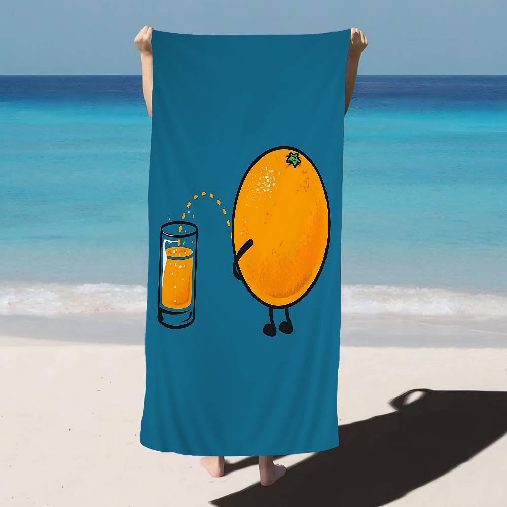 Funny Food Fancy Microfiber Beach Towel Absorbent Quick Dry Soft Yoga Swimming Resort Mountain Climbing Towel