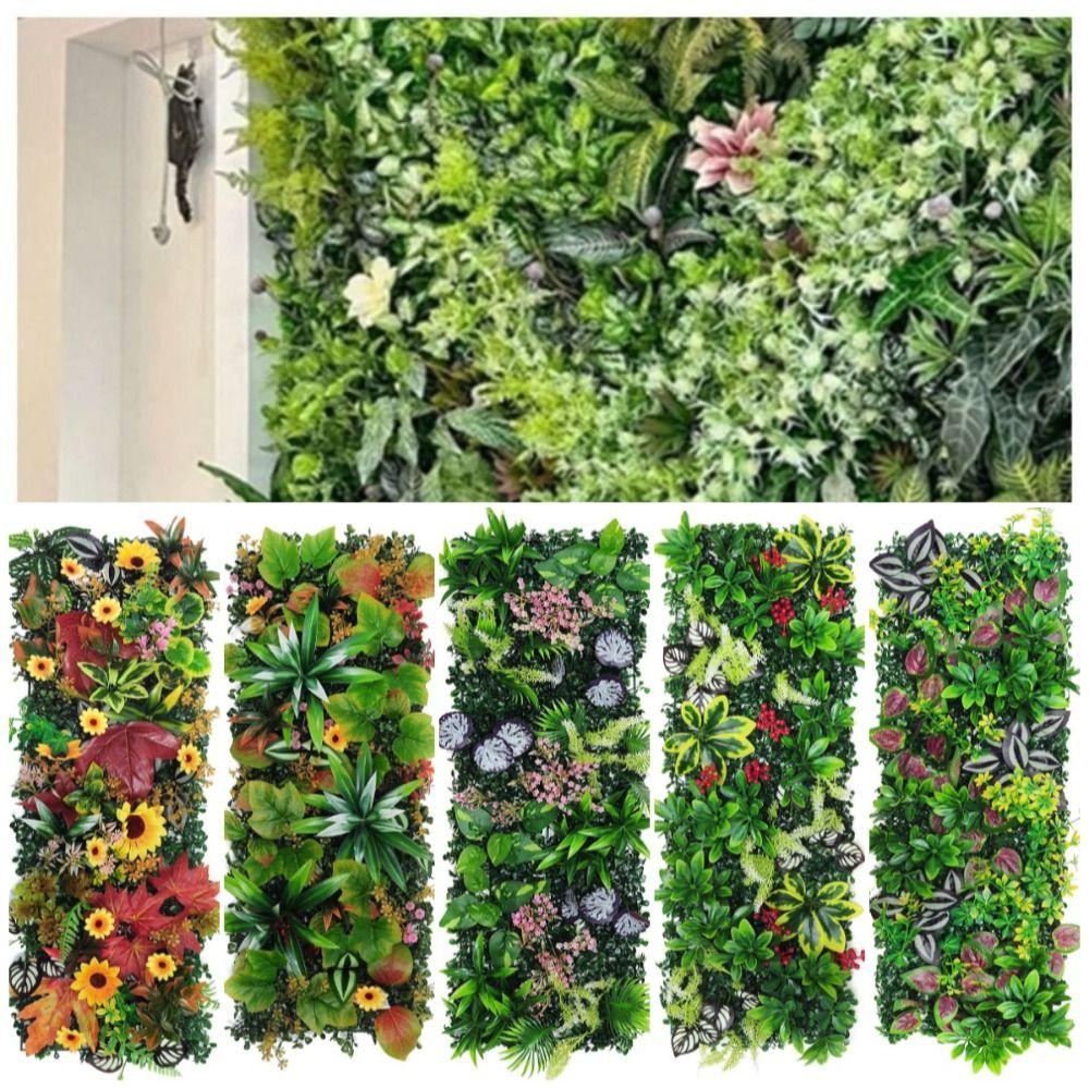 75x25cm Artificial Plant Wall Panel Flower Artificial Fern Grass Privacy Screen