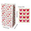 12pcs Valentine'S Day Kraft Paper Gift Bags with Stickers - Heart-Shaped, Red & Design, Perfect for Wedding,Party, Holiday Gifts