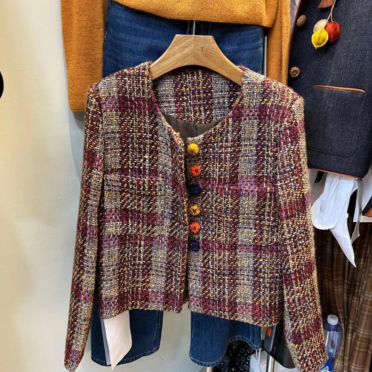 

Дизайн-сенсация Осень 2025 Женская универсальная куртка-пальто на одной пуговице из полиэфирного волокна в стиле кэжуал L