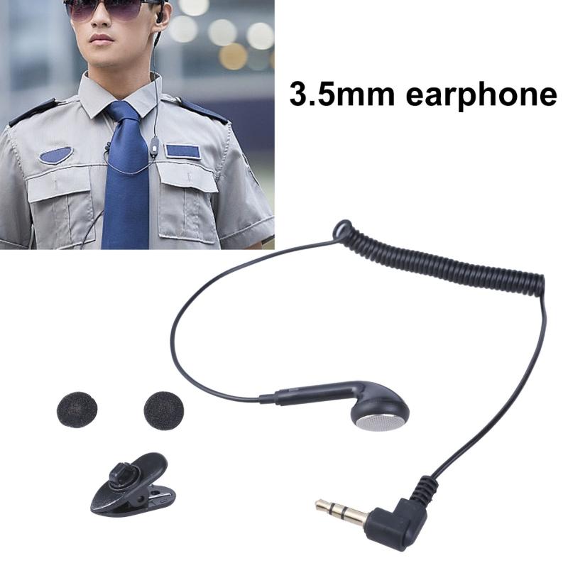 3.5mm Spring Coiled Earbud Single Side Earphone for MP3 Mobile Devices Comfortable Wearing Regardless of Left & Right