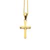 Royal Stag Zest Cross Diamond Necklace for Men and 23K Gold and 925 Sterling Silver Women, (RGP) (Size Small)