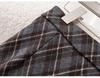 Women's Flocked Plaid Skirt 2026: Winter Elastic High Waist A-line Hip-Covering Skirt