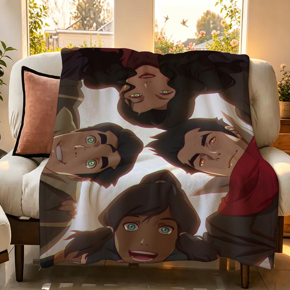 Comic T The L Legend O Of K Korra Throw Flannel Throw Blanket Suitable for Sofa Living Room Bedroom