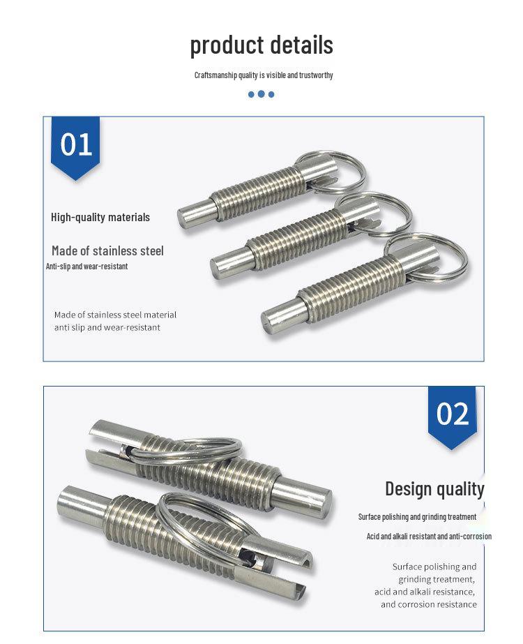 Självlåsande teleskopisk kolvpinne i rostfritt stål med precisionsdragring