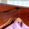 Retractable Closet Wardrobe Rail Clothes Hanger Towel Coat Racks Rod Space Saving Pants Tie Storage Shelf Closet Organizer