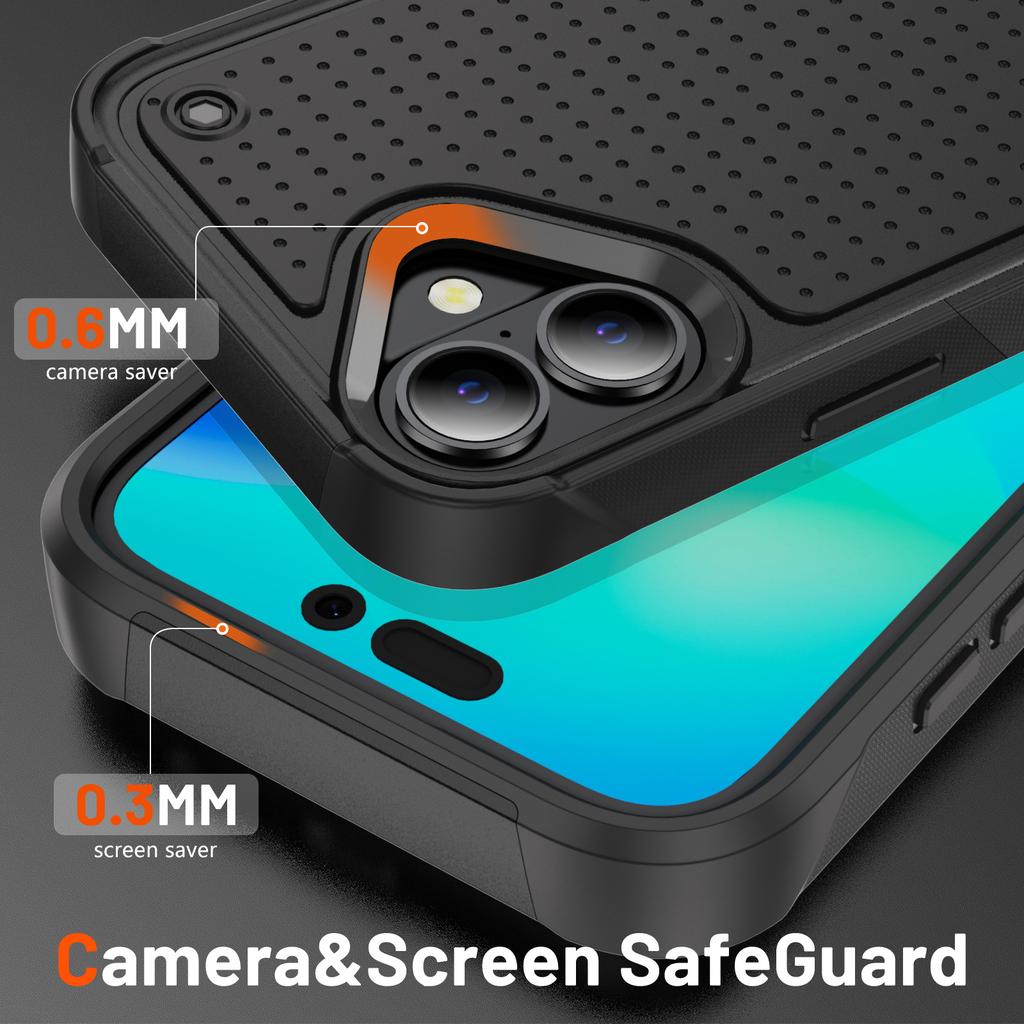 Fallschutz Mattes Case für Iphone 17 Pro Max 17 Air 16 15 Plus iphone14 12 13 14 Pro Iphone17 Iphone16 Doppelschicht Hüllen
