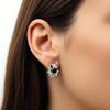 Jewelry Black Jewelry Black Stone Hoop Earrings