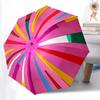 1PC Color Wheel Automatic Folding Umbrella Portable Collapsible 8-Rib Umbrella for All Seasons, Casual Outdoor Accessory, A27
