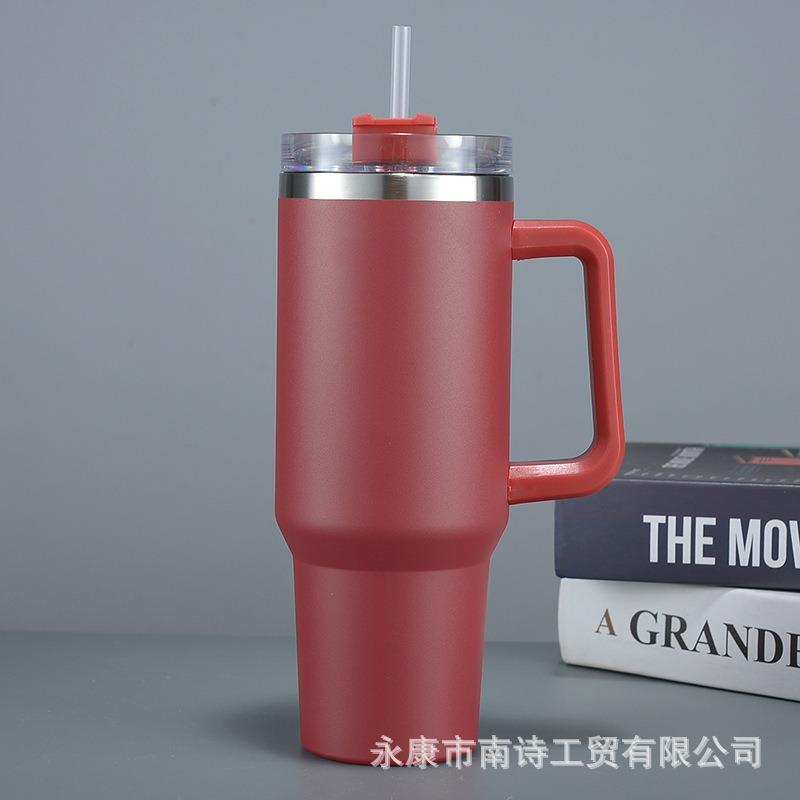 40oz Stainless Steel Insulated Water Bottle With Handle Drinking Cups Keeps Cold Tumbler With Lid Straw Mug for Summer Outdoor