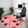 1pc Cat Bone Heart Pattern Chair Carpet for Office, Non Slip, Soft and Durable Office Rug for Interior Decoration
