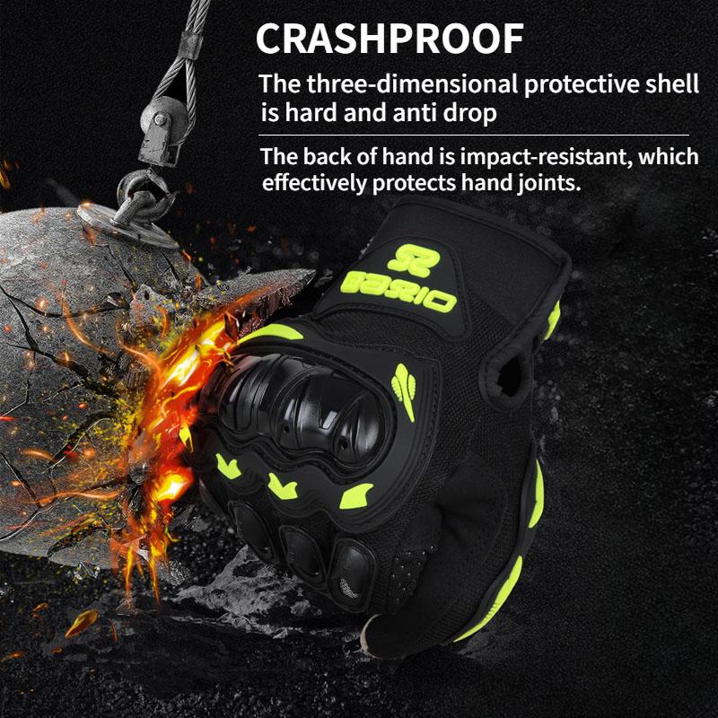Non-slip Wear-resistant Motocross Racing Gloves Summer Breathable Full Finger Motorcycle Gloves Touch Screen Moto Biker Gloves