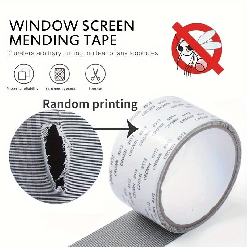 Flexible High-Strength Self-Adhesive Screen Repair Tape, Waterproof Mesh Patch for Window and Door Screens, Anti-Mosquito Cloth Surfaces Fix
