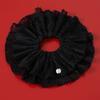 geegee black lace pleats scrunchie - L size