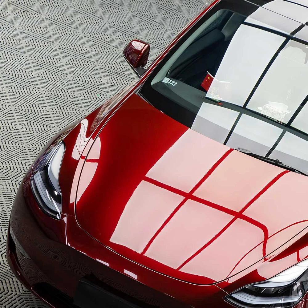 Ksticker Premium Liquid Metal Vampire Red Car Wrapping Colors Change Film Sticker Durable Waterproof Wraps PET Cover Auto Tuning