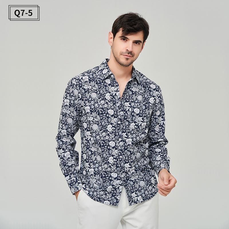 Men’s Lightweight Floral Long Sleeve Casual Shirt