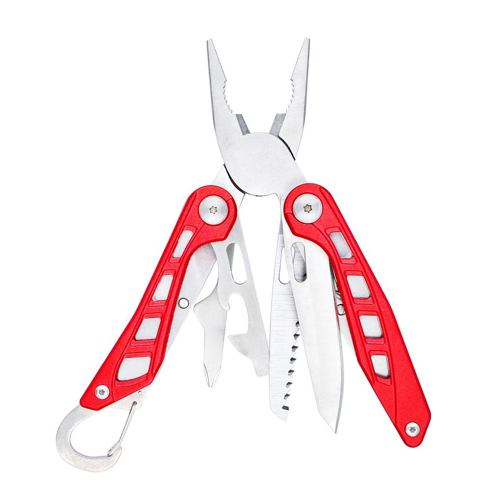 Amazon Basics 8-in-1 Multi-Tool with Nylon Case, Red