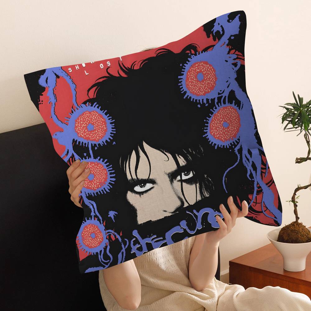 The Cure Rock Band Office Cushion Pillowcase Car Cushion CoverXCM Lumbar Pillowcase Sofa Pillowcover