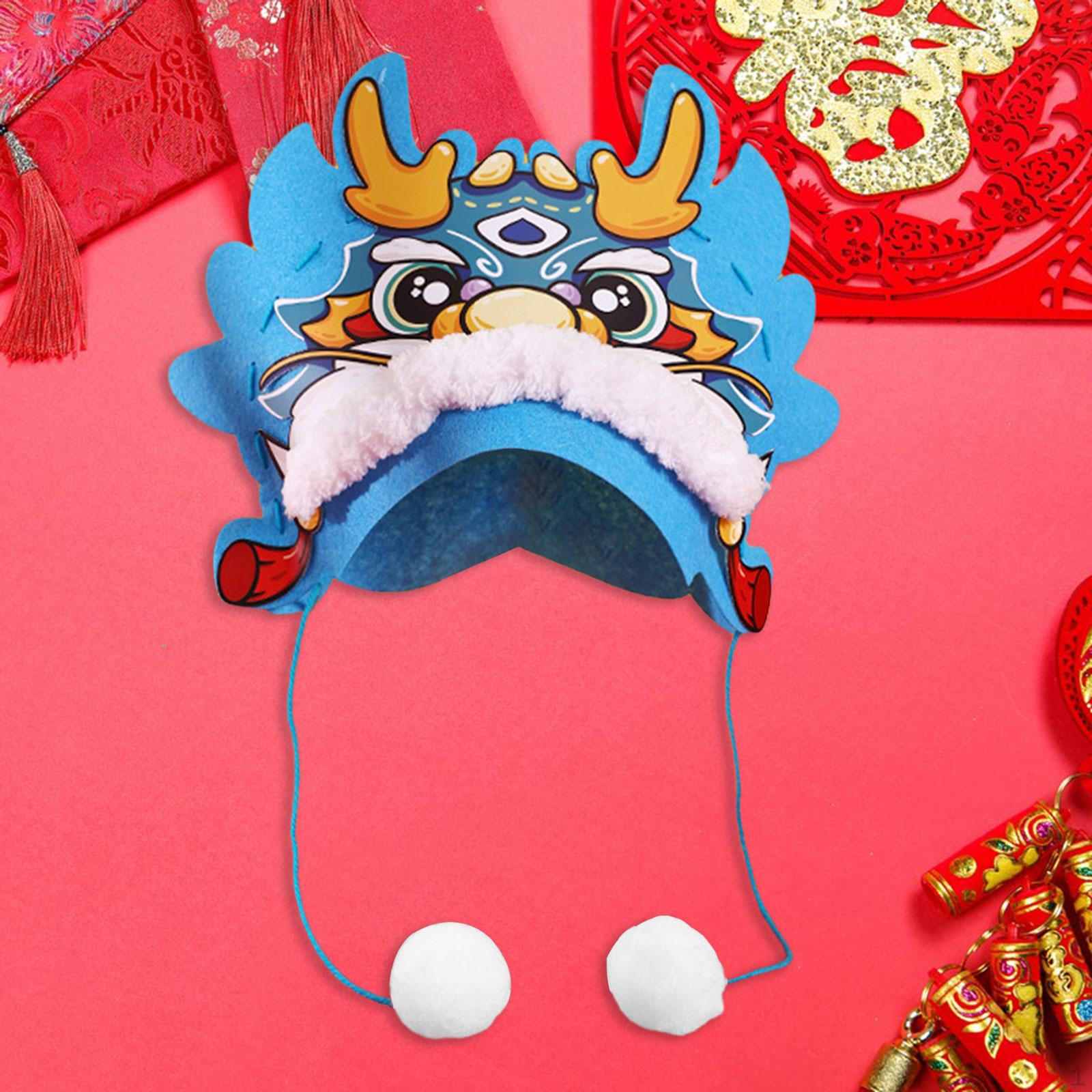 

Китайский Дракон Шляпа Украшения Материал Комплект DIY Ремесленный Костюм Головной Убор Год Вечеринка синий