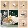 Detachable Cage Bird Feeder Acrylic Clear Feeding Bowl Parrot Feeding Box  Bird Feeding Tool