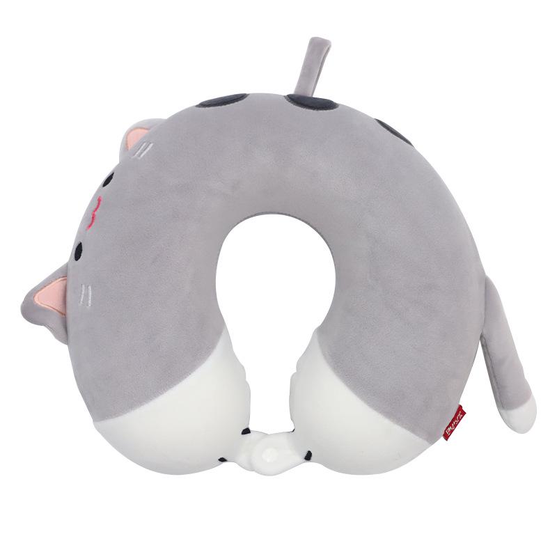 Cuscino per il Collo a Forma di U in Memory Foam con Animali dei Cartoni Animati per Viaggio, Casa o Ufficio Reclinabile