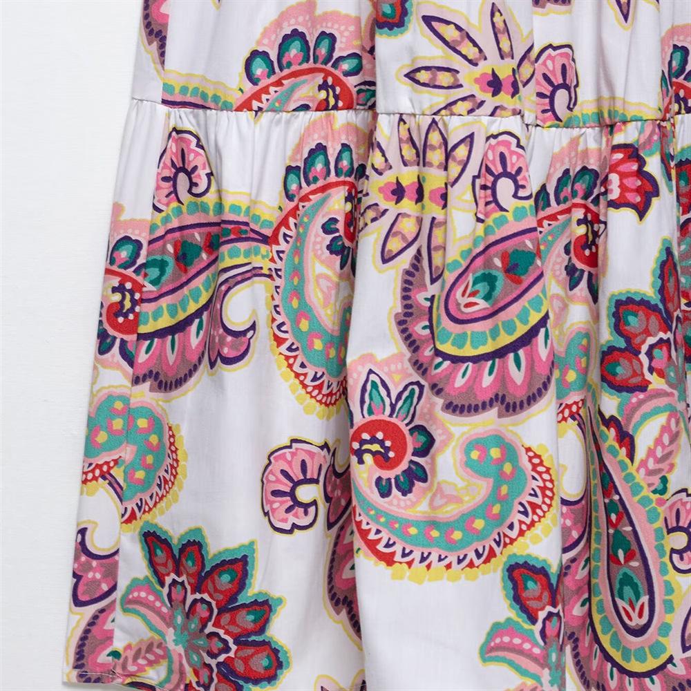 Spring/Summer 2025 Women's Slim Fit V-Neck Hollow-Out Print Dress