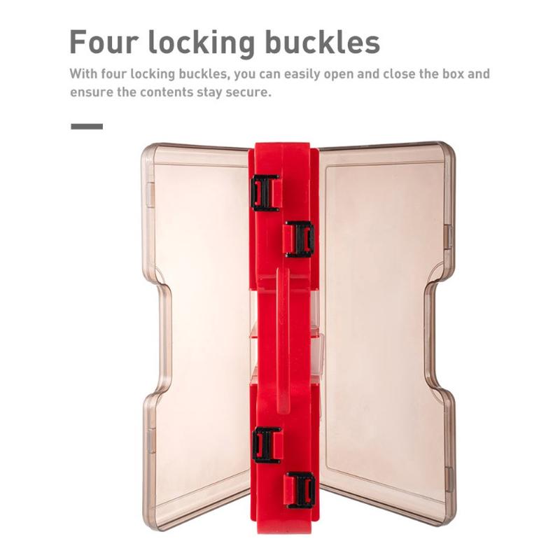 Secure Double Layer Fishing Tackle Box with High Capacity for Bait Storage